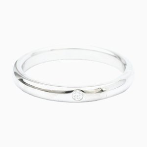 TIFFANY Anello a fascia impilabile Elsa Peretti Platinum Fashion Diamond Band Ring Carat/0.02 Silver