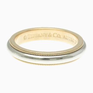 Klassischer Milgrain Ring aus Platin & Gold von Tiffany & Co.