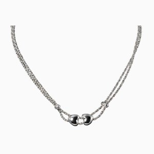 Halskette Double Heart Twisted Rope Choker in Silber von Tiffany & Co.