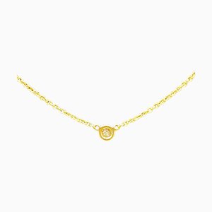 TIFFANY&Co. Necklace Visor Yard 1PD YG 750 Diamond Single Gold Color Accessory Women's USED