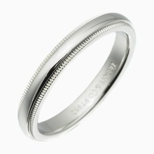 TIFFANY Milgrain Band 3mm Pt950 Platinum Men's Ring