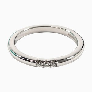 TIFFANY&Co. Fede nuziale anello Pt950 platino diamante 6 donne d'argento