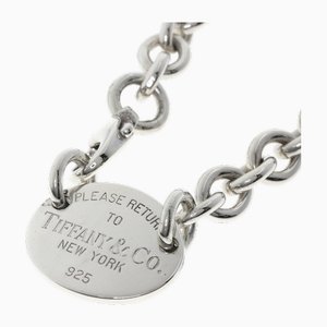 Return Toe Oval Tag Halskette in Silber von Tiffany & Co.