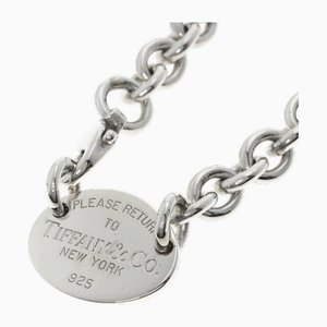Collar con etiqueta ovalada en el dedo del pie en plata de Tiffany & Co.
