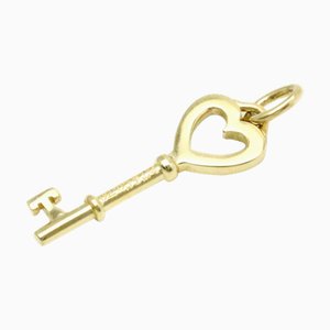 TIFFANY Heart Key Yellow Gold [18K] No Stone Hommes, Femmes Mode Pendentif Collier [Or]