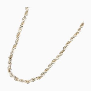 TIFFANY&Co. Twist Kette Halskette 60cm SV Silber 925 K18 YG Gelbgold 750