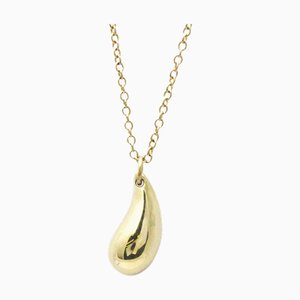 TIFFANY Teardrop Yellow Gold [18K] No Stone Hommes, Femmes Mode Pendentif Collier [Or]