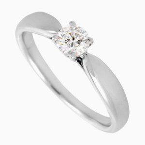 TIFFANY&Co Harmony Diamond 0.18ct[F/VVS2/3EX] Solitaire Ring Pt950 #6.5