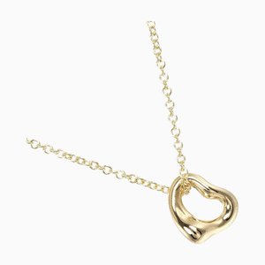 TIFFANY&Co. Open Heart 7mm Necklace K18 YG Yellow Gold Approx. 1.69g I112223144