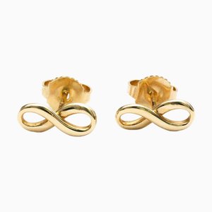 Tiffany Infinity No Stone Pink Gold [18K] Stud Earrings Pink Gold, Set of 2