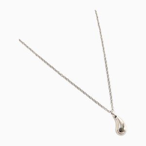 Teardrop Elsa Peretti Necklace in Platinum & Silver from Tiffany & Co.