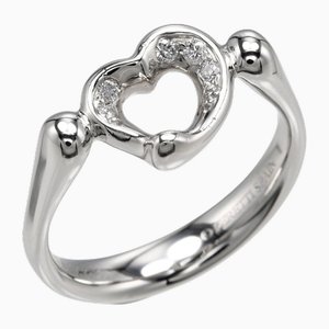 Ring mit offenem Herz aus Platin & Diamant von Tiffany & Co.