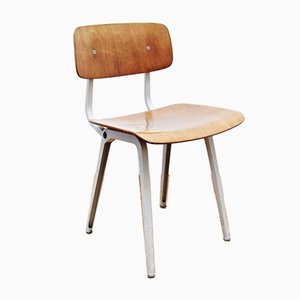 Chaise Revolt Vintage en Métal et Bois par Friso Kramer pour Ahrend de Cirkel