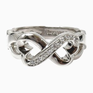 White Gold Double Loving Heart Ring from Tiffany & Co.