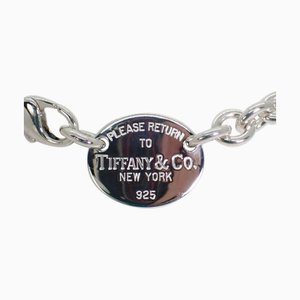 TIFFANY SV925 Collar con colgante de etiqueta ovalada