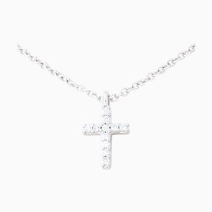 TIFFANY & Co. Anhänger Halskette Kreuz 750 [K18WG] Diamant 01-E149185