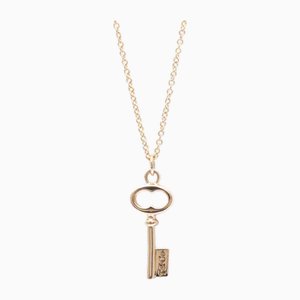 Collar con colgante pequeño de llave ovalada vintage en oro rosa de Tiffany & Co.