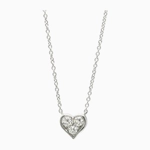 Collana con cuore sentimentale in platino e diamanti di Tiffany & Co.
