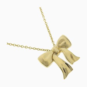 TIFFANY&Co. Ribbon Necklace K18 Yellow Gold Approx. 4.1g ribbon Women's I220823095