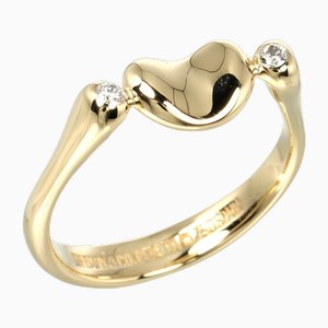Anello a forma di fagiolo in oro giallo e diamanti di Tiffany & Co.