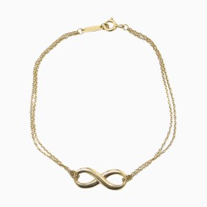 TIFFANY&Co. Armband Doppelkette Infinity K18YG AU750 Gold Accessoires Schmuck Luxus