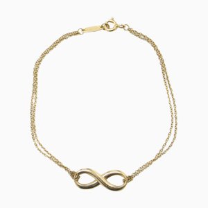 TIFFANY&Co. Bracelet Double Chain Infinity K18YG AU750 Gold Accessories Jewelry Luxury