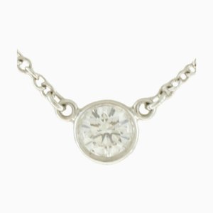 TIFFANY & Co. Pt950 Necklace By The Yard Diamond One Platinum Ladies