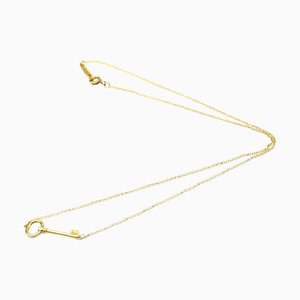 TIFFANY Collar con llave ovalada de oro amarillo [18K] Sin piedra para hombre, collar con colgante de moda para mujer [Gold]