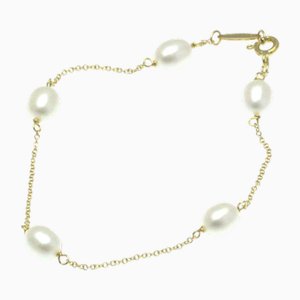 Brazalete de perlas en oro amarillo de Tiffany & Co.