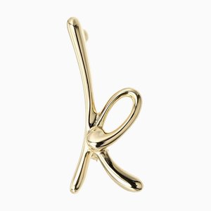 TIFFANY & Co. Broche letra k inicial K18 YG oro amarillo aproximadamente 5.44g