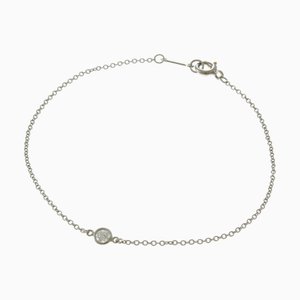 Patio de la visera TIFFANY alrededor de 0.08ct pulsera Pt950 platino diamante ladies & Co.