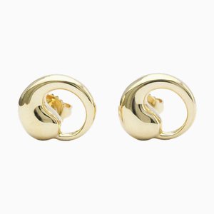 Tiffany Eternal Circle Earrings No Stone Yellow Gold [18K] Stud Earrings Gold, Set of 2