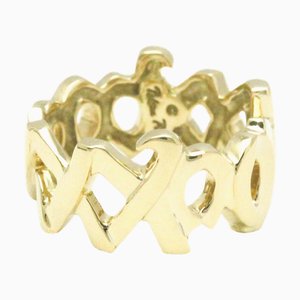 Anillo TIFFANY LOVE & KISS en oro amarillo [18K] Anillo de moda sin banda de piedra en oro