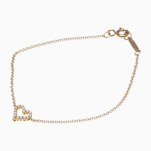 Mini brazalete Sentimental Heart con diamantes en oro rosa de Tiffany & Co.