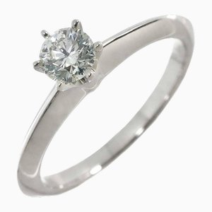 Solitaire Diamant & Platin Ring von Tiffany & Co.