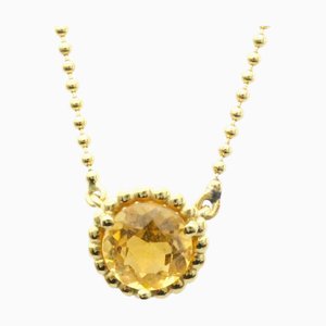 Collar de citrino TIFFANY en oro amarillo [18K] Citrino para hombre, collar con colgante de moda para mujer [Oro]