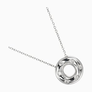 TIFFANY & Co. Collar de círculo de puntos Pt950 Platino Diamante Aprox. 7,12 g I112223152