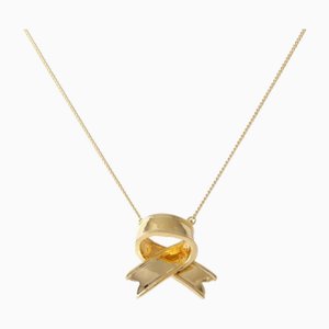 Ribbon Motif Yellow Gold Necklace from Tiffany & Co.