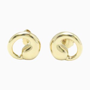 Tiffany Eternal Circle Earrings No Stone Yellow Gold [18K] Stud Earrings Gold, Set of 2