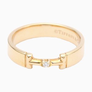 TIFFANY Anello con doppia T in oro rosa [18K] Anello fashion in oro rosa con diamanti