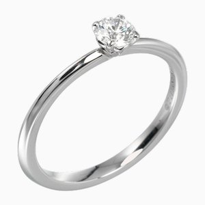 Solitaire Platin Diamant Ring von Tiffany & Co.