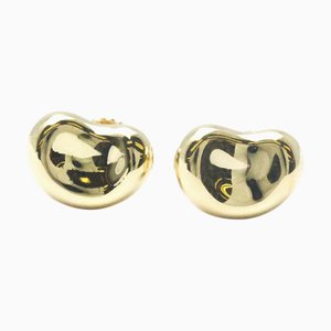 Tiffany Bean No Stone Yellow Gold [18K] Stud Earrings Gold, Set of 2