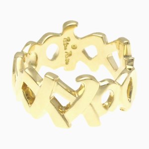 TIFFANY LOVE & KISS Ring Gelbgold [18K] Fashion No Stone Band Ring Gold