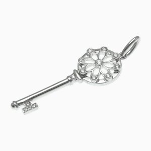 White Gold Floral Key Charm from Tiffany & Co.