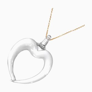 TIFFANY&Co. Crystal Heart Lange Halskette 76cm K18 YG Gelbgold 750