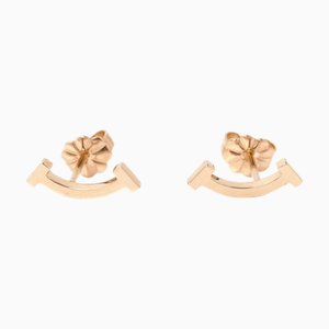 Tiffany & Co. K18Pg Roségold T Smile Ohrringe 60150754 1.6G Damen, 2er Set