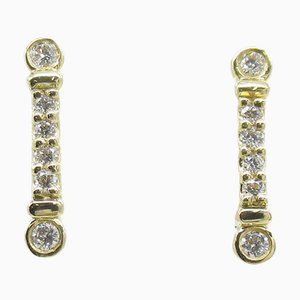 Tiffany & Co Fleur-De-Lis Key Bar Orecchini Clear K18 [Oro giallo] Clear, set di 2