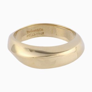 Anillo TIFFANY con borde de cuchillo en oro amarillo de 18 quilates