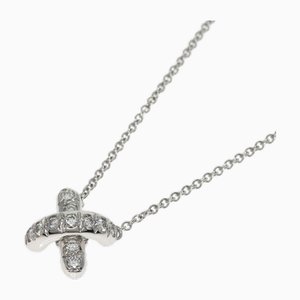 Halskette mit Kreuzstich-Diamant von Tiffany & Co.