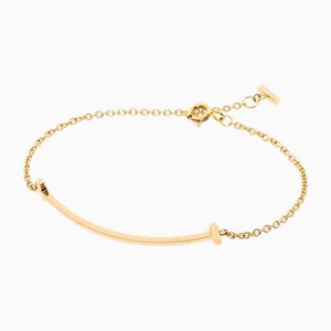 T Smile Bracelet in K18 Pink Gold from Tiffany & Co.